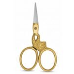 Gold Bird Engraved Embroidery Scissors