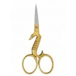 Gold Bird Silhouette Embroidery Scissors Silver Blade