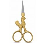 Ornate Rooster Embroidery Scissors Gold Edition