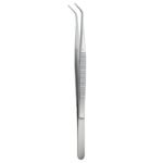 Angled Precision Cotton & Dressing Tweezers