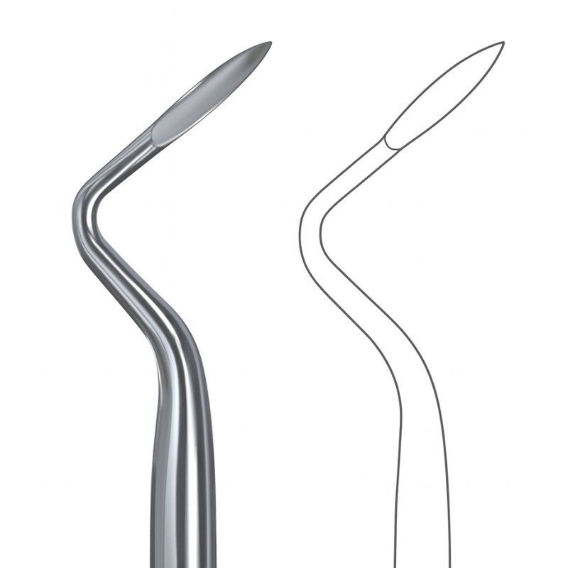 Curved Root Elevator Sharp Scaler Tip