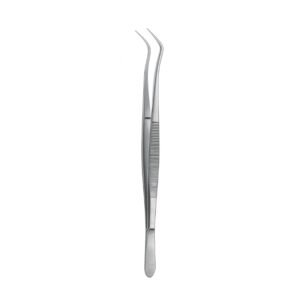 Curved Stainless Steel Cotton & Dressing Tweezers