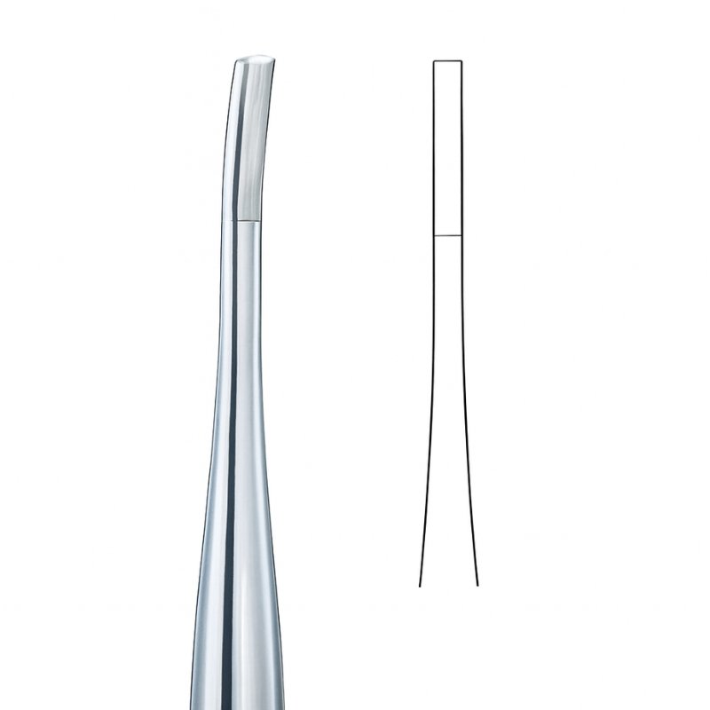 Tapered Curved Root Elevator with Streamlined Handle Tapered Curved Root Elevator with Streamlined Handle