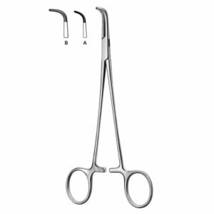 Angled Serrated Surgical Forceps
