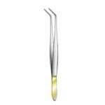 Curved Gold Tissue Forceps