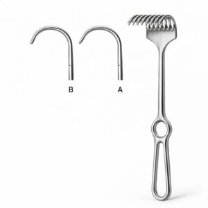 Curved Hook Prong Retractor