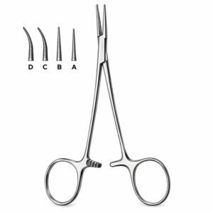 Curved Serrated Haemostatic Forceps