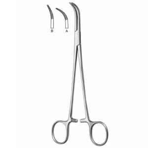 Curved Serrated Surgical Forceps