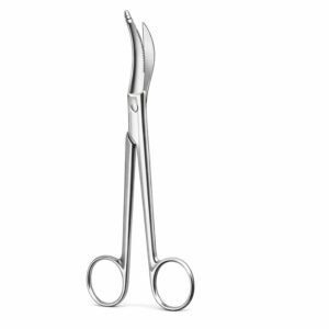 Curved Serrated Surgical Scissors