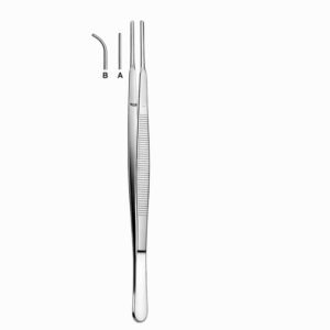 Curved Tip Tissue Forceps