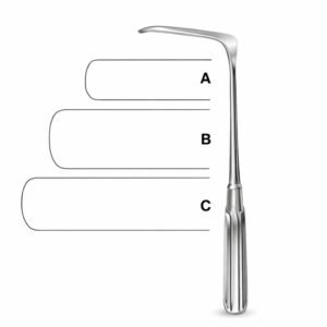 Grooved Handle Surgical Retractor