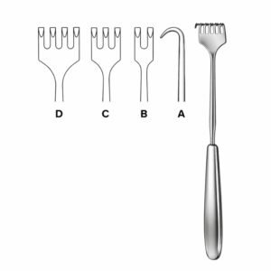 Six Prong Surgical Retractor