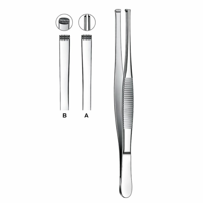 Smooth Serrated Tissue Forceps