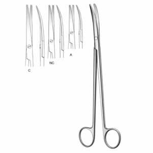 Tapered Curved Surgical Scissors